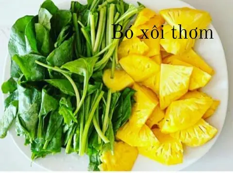 Hình ảnh Nước ép-cải bó xôi- thơm 