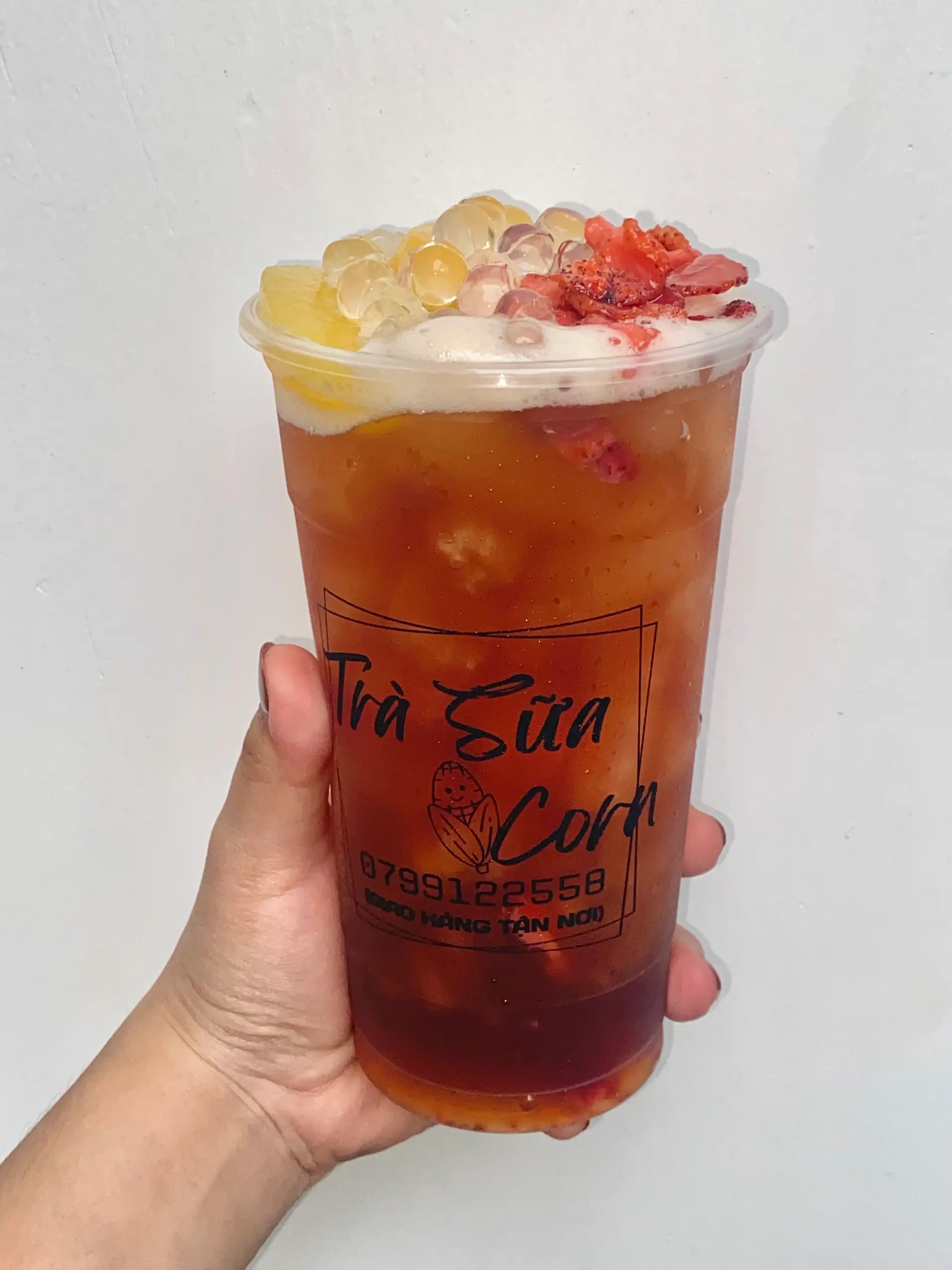 Hình ảnh Trà Đào Dâu Tây L