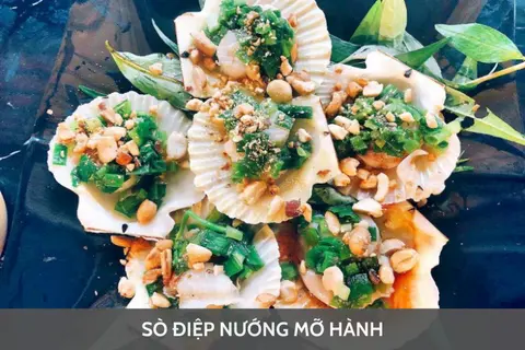 Hình ảnh sò điệp mỡ hành 
