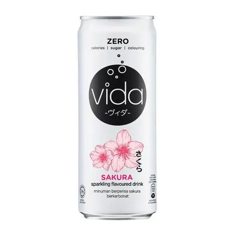 Hình ảnh Nước uống có ga Vida hương anh đào