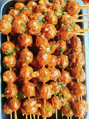 Hình ảnh Bò viên chiên khìa sốt chay
