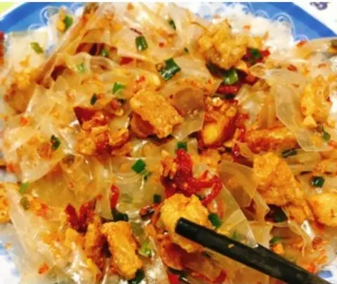 Hình ảnh bánh tráng trộn tóp mỡ 