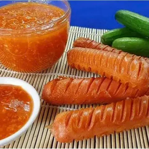 Hình ảnh xúc xích Đức chiên 