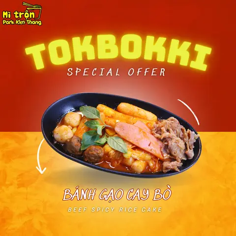 Hình ảnh Bánh gạo cay Bò Mỹ - Tokbokki Hàn Quốc 