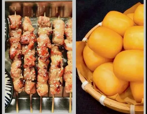 Hình ảnh Combo 2 Gà xiên que+ 3 bánh bao chiên+ tặng kèm ly coca
