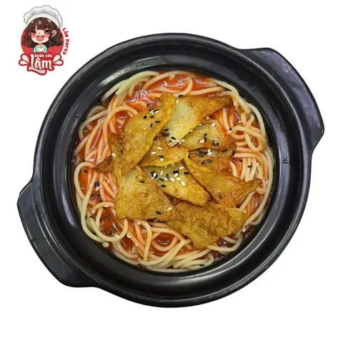 Hình ảnh Mì Ý trộn chả cá sốt Hàn Quốc 