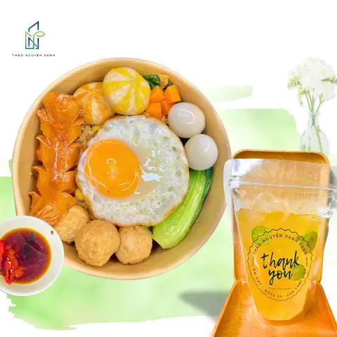 Hình ảnh Mì trộn thập cẩm + Trà tắc