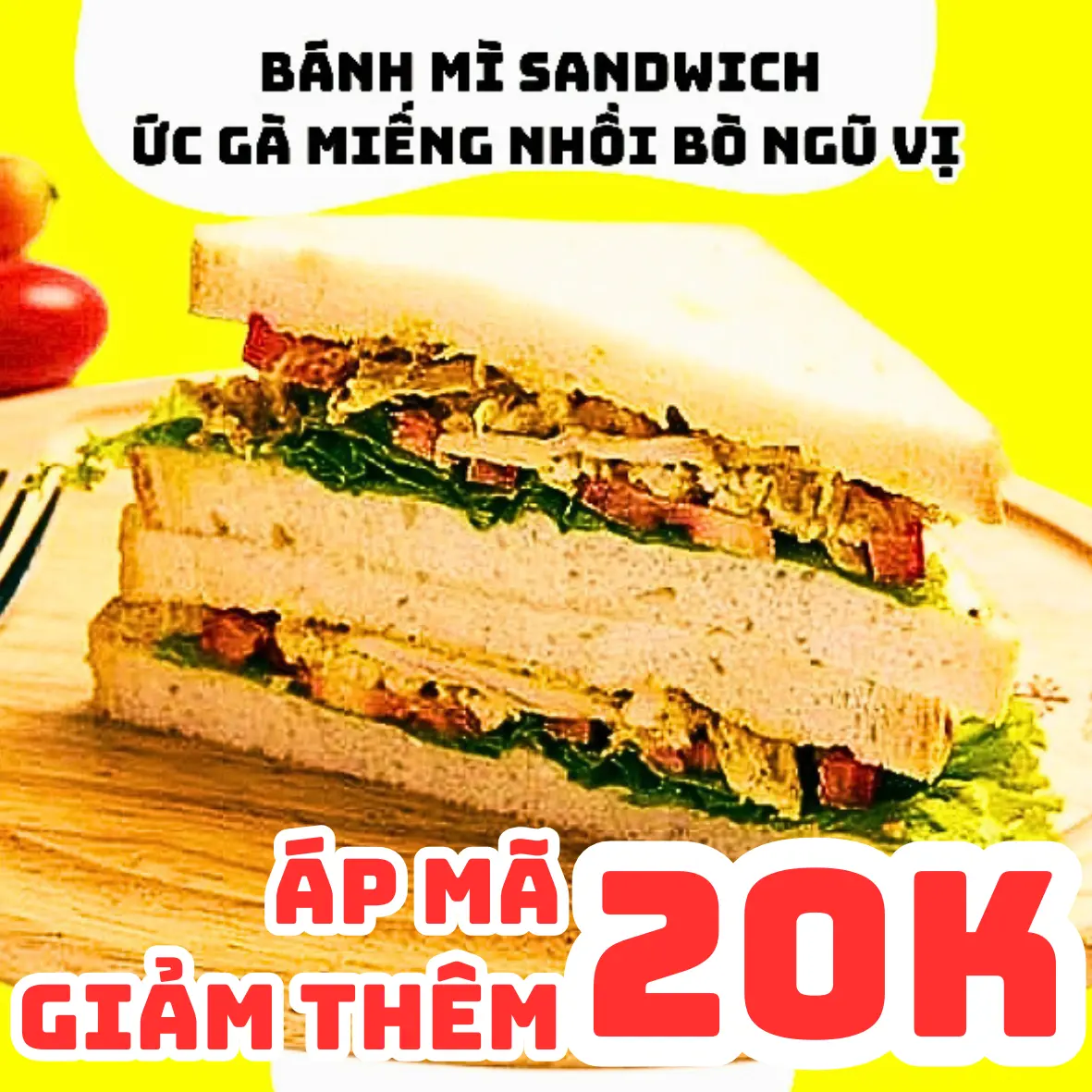 Hình ảnh Bánh Mỳ Sandwich Ức Gà Miếng Nhồi Bò Miếng Ngũ Vị Nướng