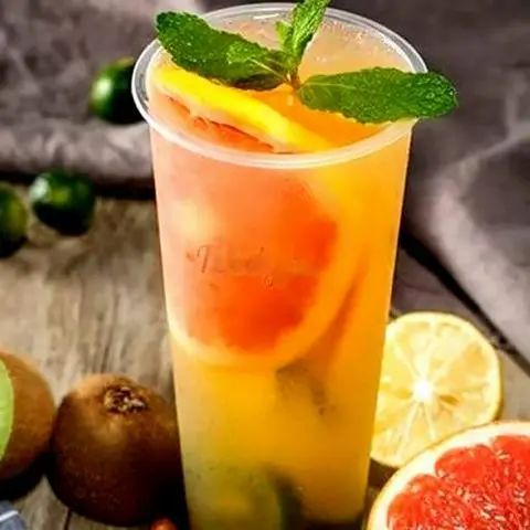 Hình ảnh Trà ô long trái cây nhiệt đới