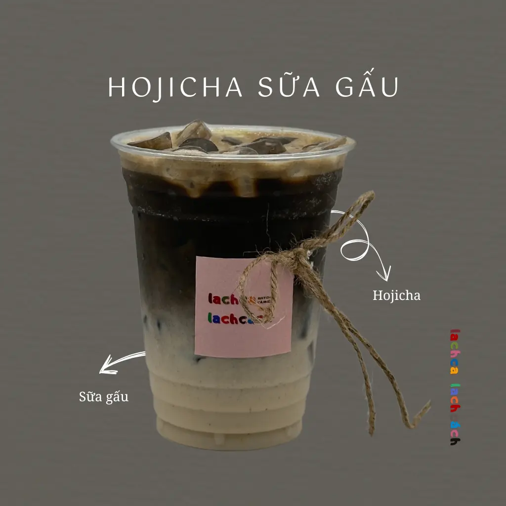 Hình ảnh Houjicha Sữa Gấu