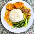 Hình ảnh Combo cơm cá thu sốt cà kèm 1 chai nước