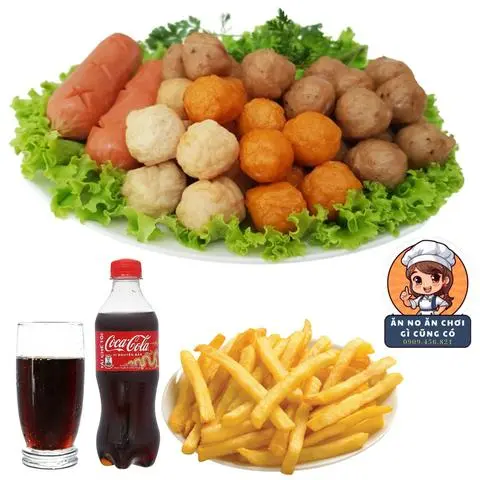 Hình ảnh Combo Cá Viên Chiên + Khoai Tây Chiên + CoCa Tẩy Đá
