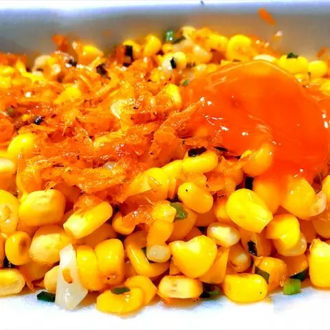 Hình ảnh Bắp Xào Ruốc, Mỡ Hành