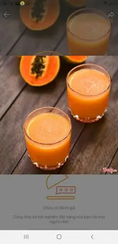 Hình ảnh sinh tố đu đủ