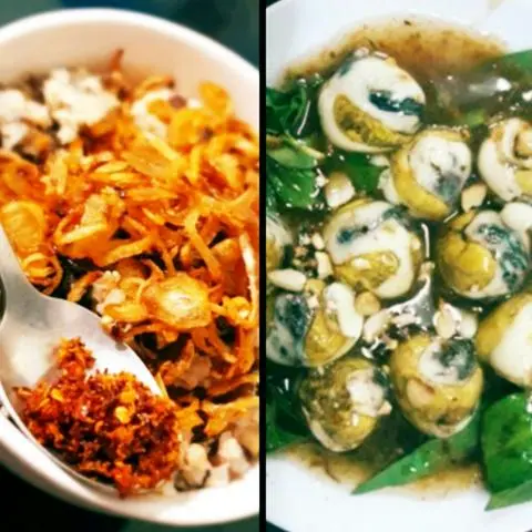 Hình ảnh Combo 1 bánh đúc - 1 cút xào me - 1 ly nước ngọt