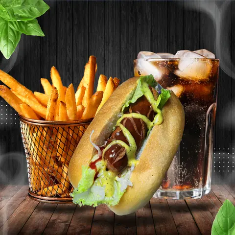 Hình ảnh Combo hotdog classic - coca - khoai tây chiên