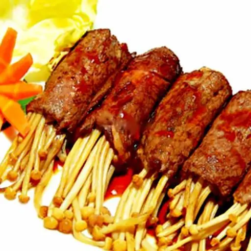 Hình ảnh Bò cuộn nấm kim châm