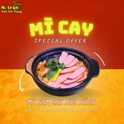 Hình ảnh Mì Cay Kim Chi - Xúc Xích