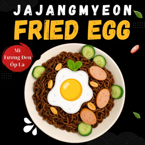 Hình ảnh Mì Trộn Tương Đen Ốp La/Black Bean Dry Noodles with Fried Egg
