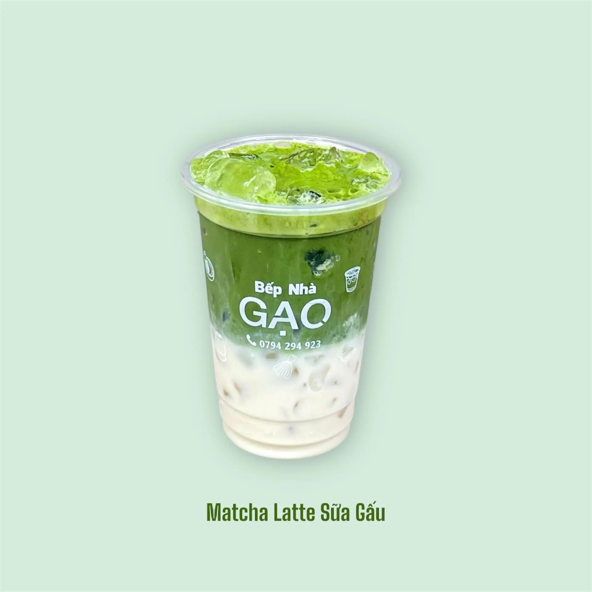 Hình ảnh Matcha Latte Sữa Gấu