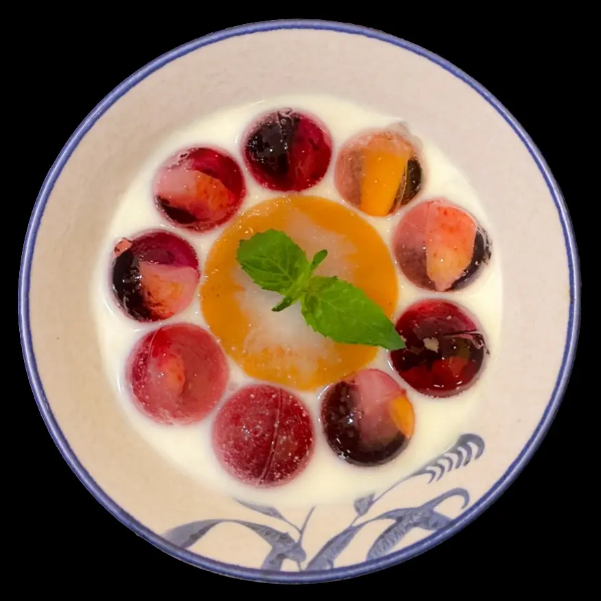 Hình ảnh Chè thạch hoa quả bánh flan