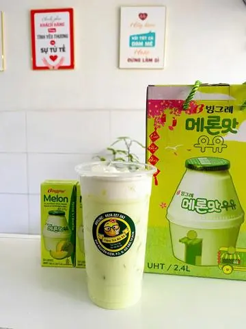 Hình ảnh Sữa Dưa Lưới Binggrae Hàn Kem Cheese 