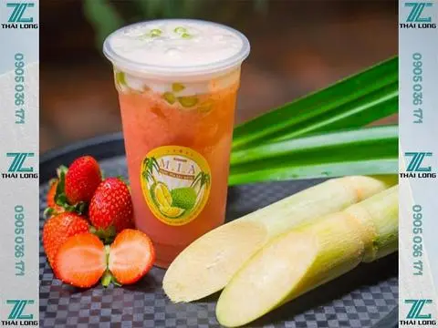 Hình ảnh Nước Mía Mix Dâu Tây 700ml 