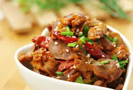 Hình ảnh Tim/mề vịt xào đậu chua cay