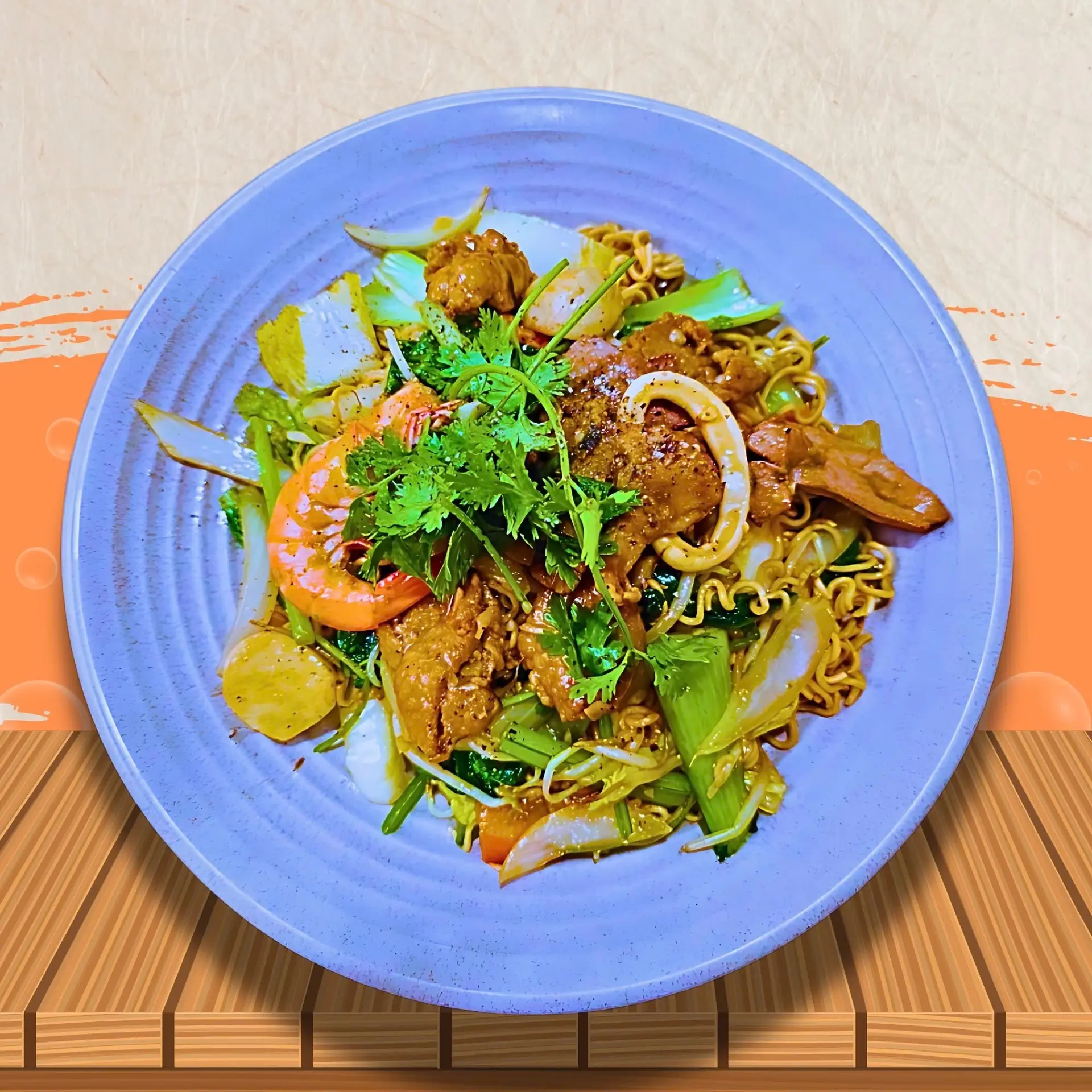 Hình ảnh Mì gói xào thập cẩm