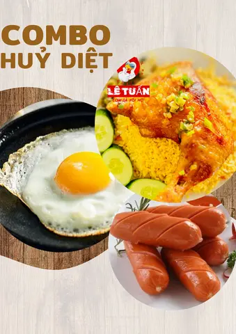 Hình ảnh Combo Gà (Xối Mỡ) Siêu To Khổng Lồ + Xúc Xích + Trứng (100% Gà Tươi)