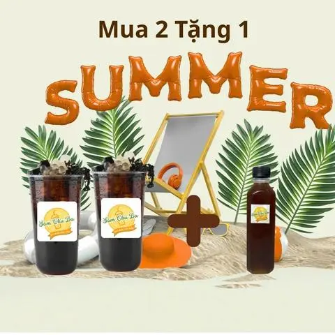 Hình ảnh Combo giải nhiệt, mua 2 ly sâm bí đao hạt chia size L tặng 1 chai sâm bí đao hạt chia 
