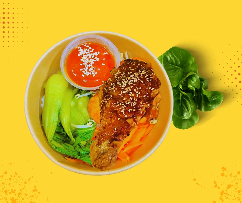 Hình ảnh Cơm trộn đùi gà