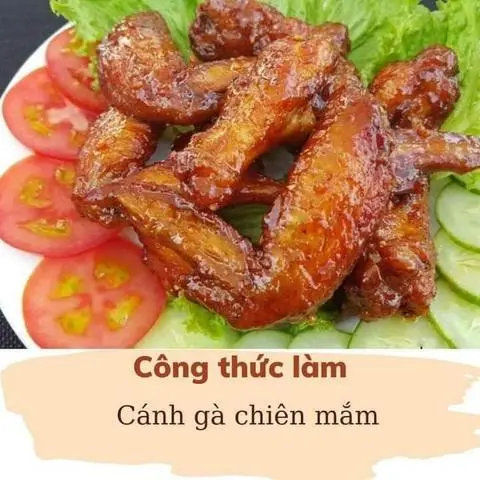 Hình ảnh cơm cánh gà chiên nước mắm 