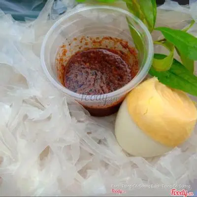 Hình ảnh Bánh Tráng Chấm Lớn + Nước Chấm Thêm + 4 Trứng Gà + 10 Trứng Cút