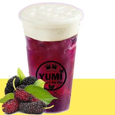 Hình ảnh Trà Sữa Dâu Tằm Tươi Dầm Kem Cheese (Size 700ml)