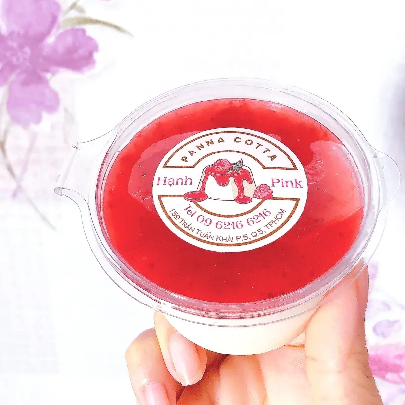 Hình ảnh Panna Cotta mứt Dâu tây sz lớn 100ml