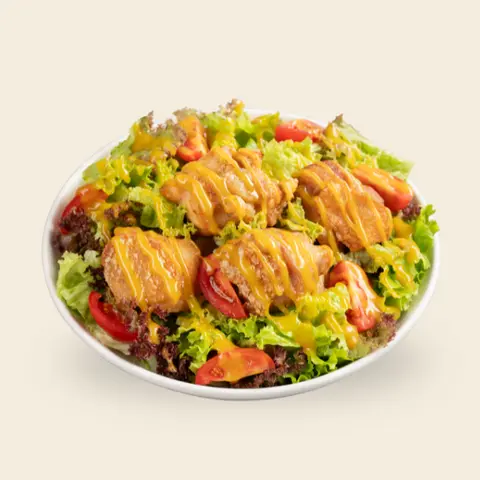 Hình ảnh Salad Gà Karaage với Xốt Mù Tạt