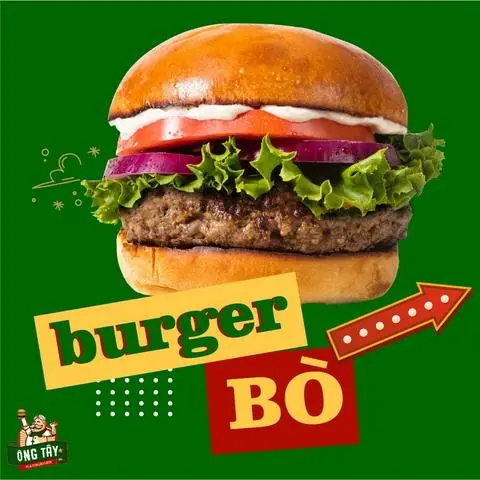 Hình ảnh Burger Bò + Phô Mai