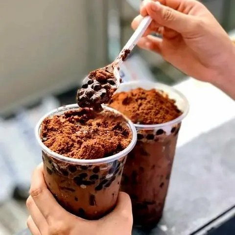 Hình ảnh Milo đá dầm trân châu đường đen - size M