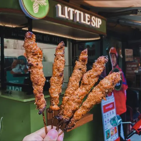 Hình ảnh 1 xiên thịt nướng