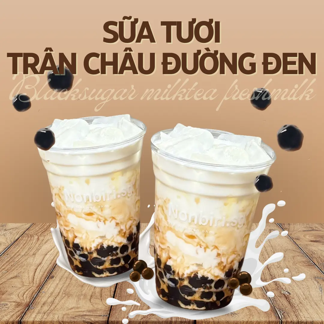 Hình ảnh Sữa tươi trân châu đường đen