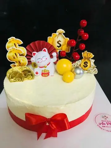 Hình ảnh Bánh Kem Bắp Mèo may mắn 20cm