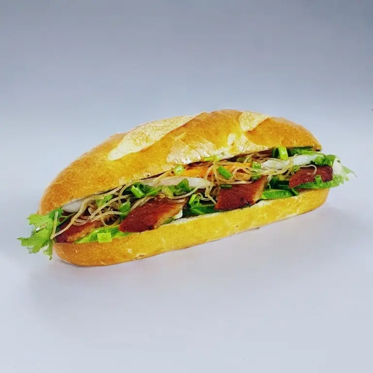 Hình ảnh Bánh mì thịt nướng chay 