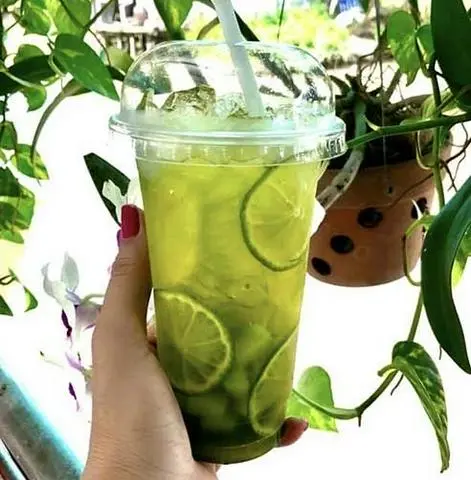 Hình ảnh Trà tắc Thái xanh hạt chia