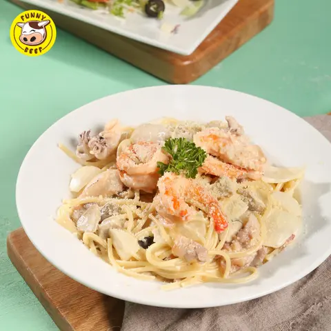 Hình ảnh Mì ý sốt kem hải sản (spaghetti  carbonara with seafood)