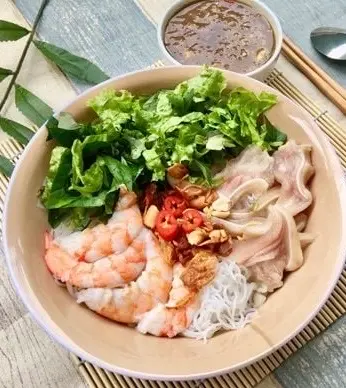 Hình ảnh Bún mắm nêm tôm tai heo