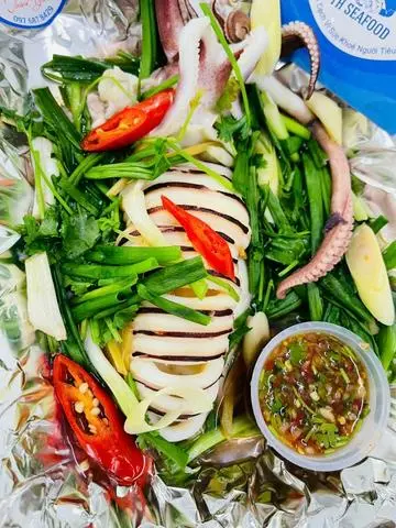 Hình ảnh Mực Lá Hấp Hành Gừng ( Phần 1 Con 800g~1kg trước khi chế biến)