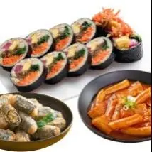 Hình ảnh Combo kimbap - rong biển cuộn chiên - bánh gạo cay