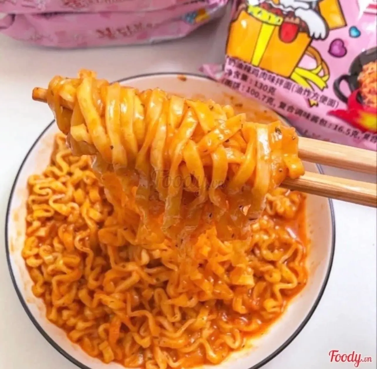 Hình ảnh Mỳ cay samyang sốt kem bò + trứng