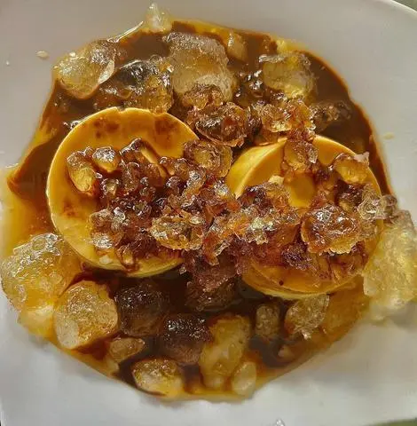 Hình ảnh Bánh flan trứng cùng cà phê sữa - phần